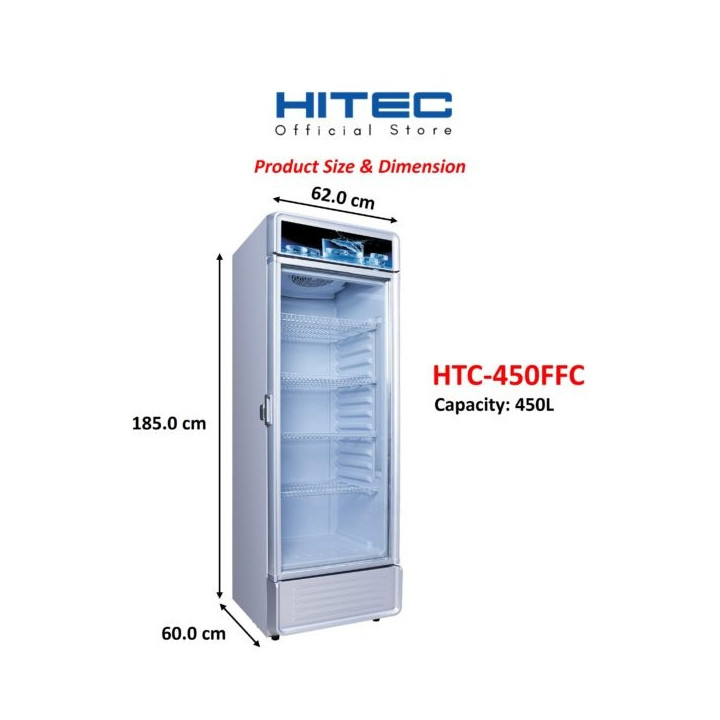 Hitec HTC-450FFC 450L Frost Free Display Chiller Showcase| Macro Store
