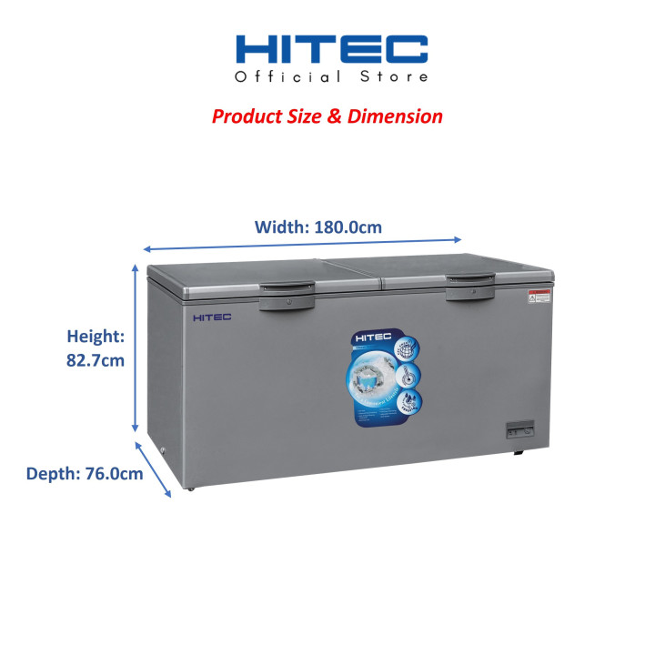 HITEC HFZ-C710D2 700L Dual Cooling Chest Freezer with Lock & Key| Macro Store