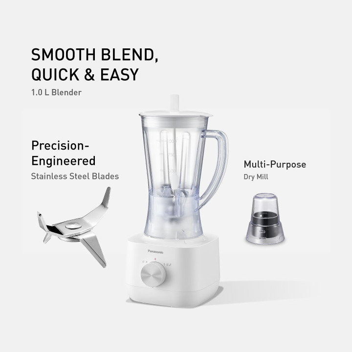 Panasonic MX-EP3112WSK 1.0L Blender with 1 Dry Mill| Macro Store