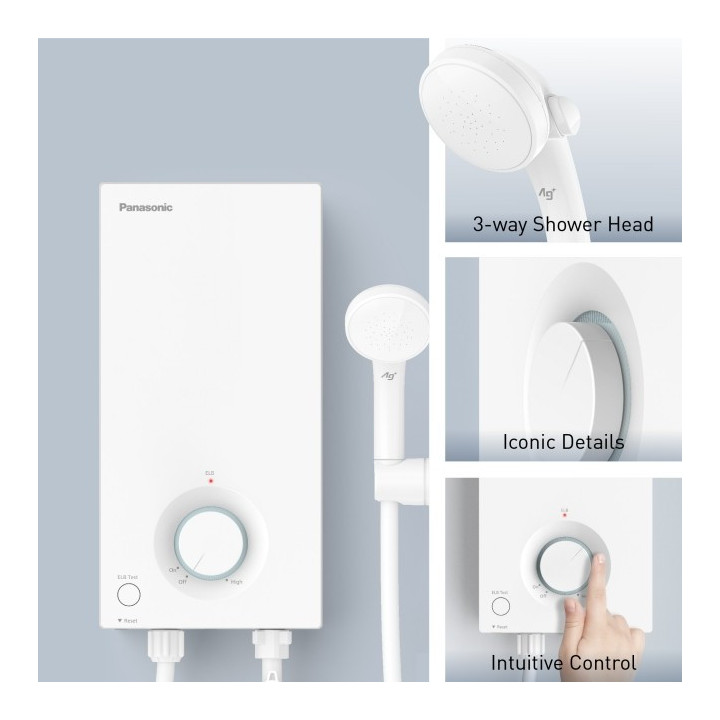 Panasonic 3.6kW Non-Pump Home Shower Water Heater DH-3VS1MW| Macro Store