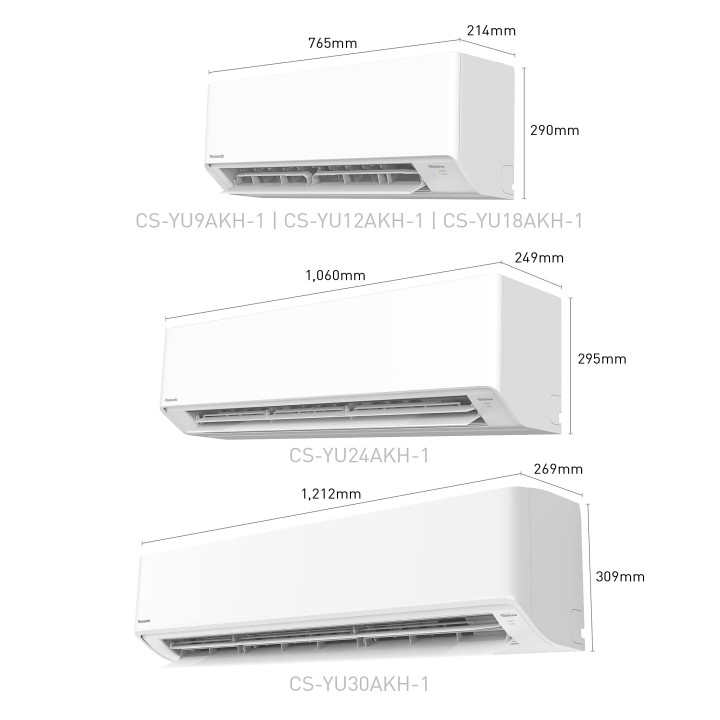 Panasonic 1.0HP Eco Inverter YU Series (AKH-1) CS/CU-YU9AKH Single Split Wall Mount Air