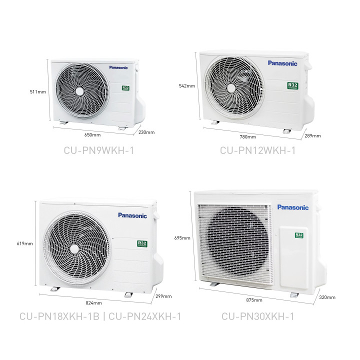 Panasonic 1.5HP Standard Non-Inverter R32 PN Series Air Conditioner CS/CU-PN12WKH| Macro Store