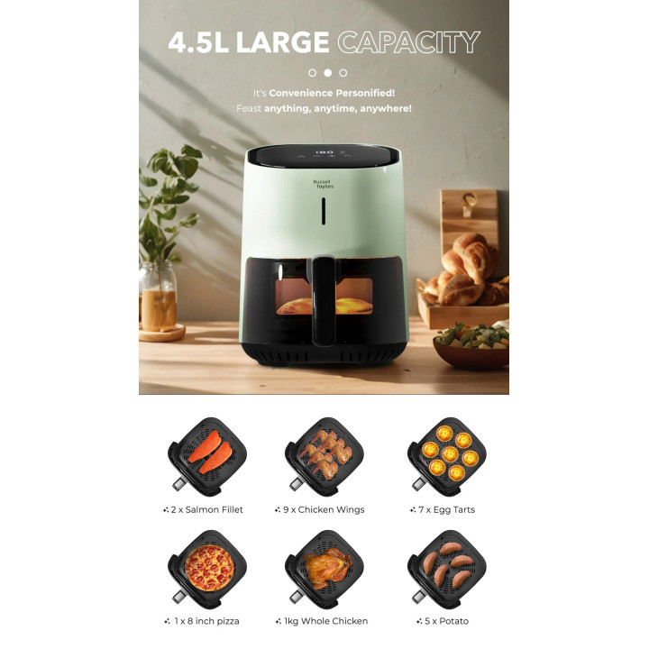 Russell Taylors 3D Visionary Digital Air Fryer (4.5L) Z4 Green