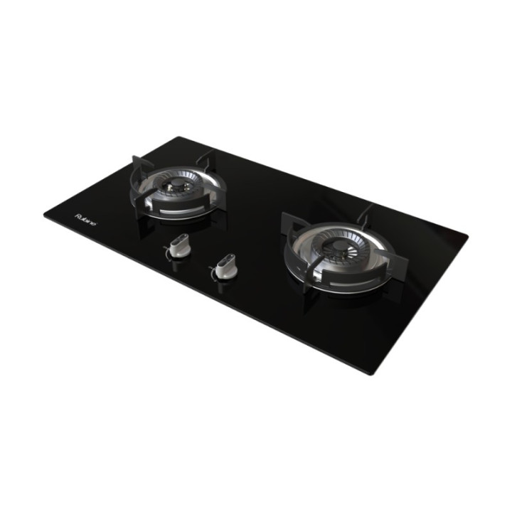 RUBINE RGH-CALDO2B-BL 5.2kW Vortex Tempered Glass Built-in Gas Hob
