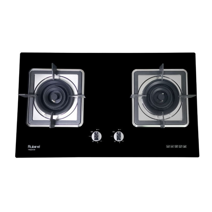 RUBINE RGH-TREZZA2B-BL 6.3kW Dritto Flame Built-in Gas Hob with TRIO Triple Ring Burner