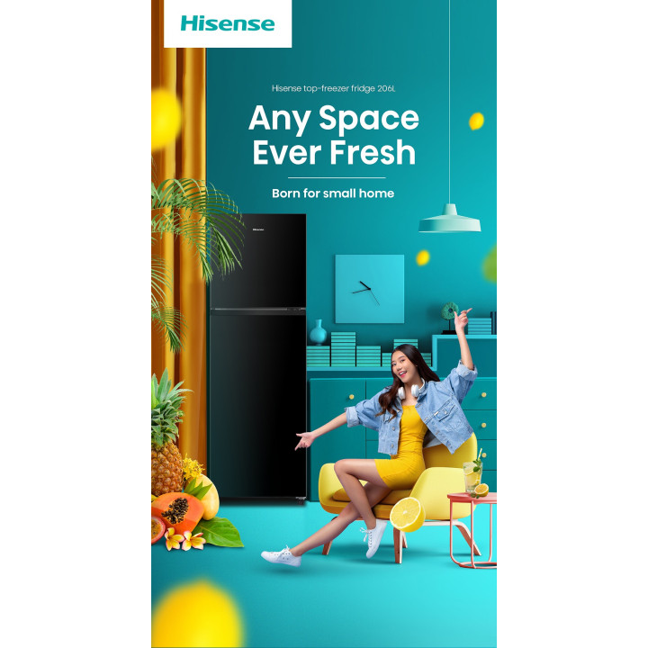 Hisense 206L INVERTER RT220N4ABN 2-Door Refrigerator